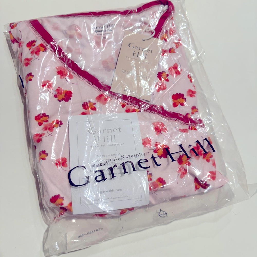 Garnet Hill Asian Wrap Pajamas sz xs NWT